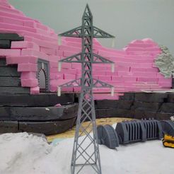 IMG_20180724_160739.jpg STL-Datei Power Transmission Tower - remixed - 1:100 kostenlos・Design für 3D-Drucker zum herunterladen