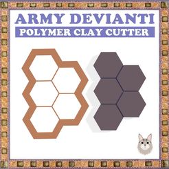 -4 oa ay ad =) ie - y Q -4 ia . = fo) -*) STL file POLYMER CLAY CUTTER "Bee hive" 6 SIZE .CC. ARMY DEVIANTI・3D printer design to download, armydevianti
