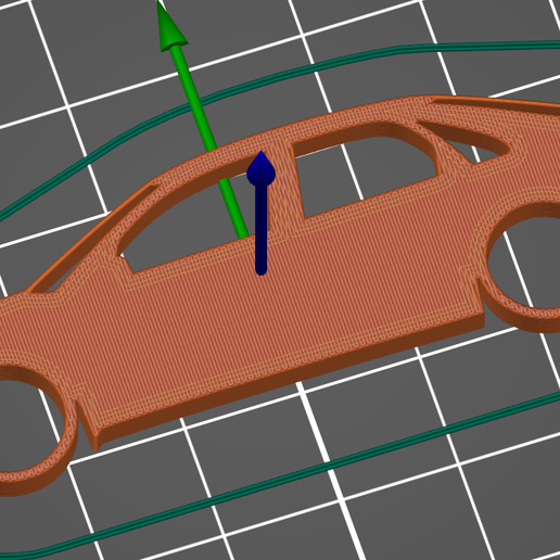 Volvo S80 side silhouette key 3D model