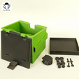 AllParts3.png Dumpster Deckbox - MTG Commander Deckbox - No necesita soporte - Almacenamiento de dados incluido
