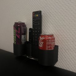 image_50336001.jpg Fichier STL Support mural télécommandes / boissons・Design pour imprimante 3D à télécharger