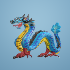 dragon1.png 3D-Datei Blue dragon・Design für den 3D-Druck zum Herunterladen