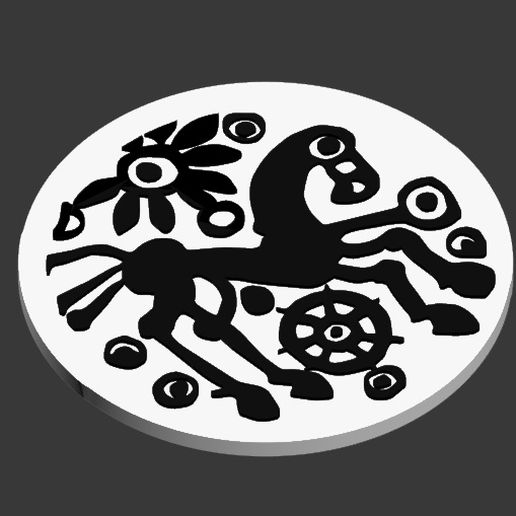 Celtic Gold Quarter Coin Stater 50BC beermat beer 3D print model 3D print model 3D model