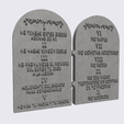 Shapr-Image-2024-02-04-100146.png Spanish text, 10 Mandamientos,The Ten Commandments list, God Words written on  tablets, flexi joint, print in place, 2 models hollow text, relief text
