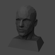 untitled.png Low Poly Man Bust -  Glasses and Cap Real Size Display