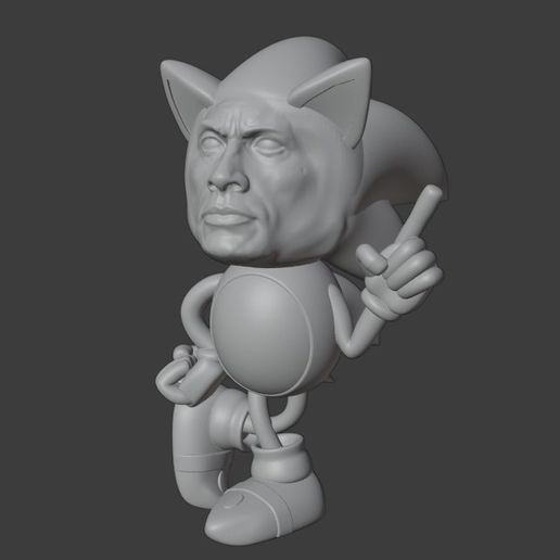 Rocknic (The Rock + Sonic the Hedgehog) 3D model