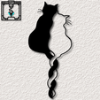 project_20230906_2217294-01.png Two cats wall art yin yang cats wall decor kitty lovers