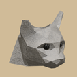 IMG_0364.png Low poly cat head vase