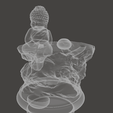 Bones.png BackFlow Incense Burner Baby Buddha and Rocks for 3D printing 3D print model