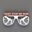 1-1.jpg Freddie Mercury Dont Stop Me Now Plastic Party Glasses 3D Model STL