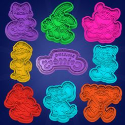 00.jpg 9 SMILING CRITTERS / POPPY PLAYTIME COOKIE CUTTERS
