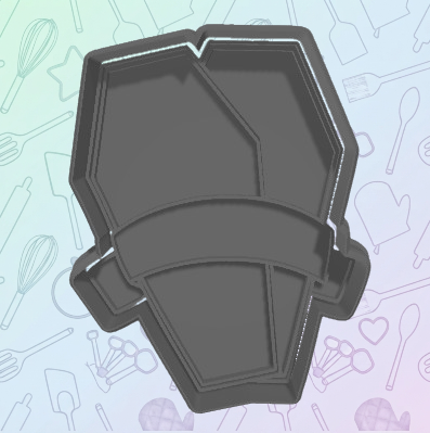 Coffin With Banner Cookie Cutter
