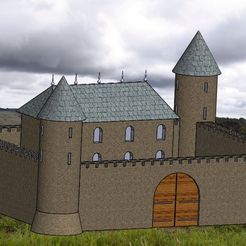 chateau.jpg STL-Datei Mittelalterliche Burg herunterladen • Objekt für 3D-Drucker, Antho-120