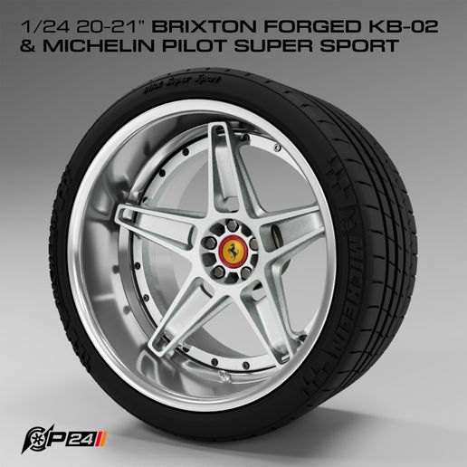 【ねずきん】STLクローン 🧑‍✈️ 1/24 20-21 inch Brixton Forged KB-02 & Michelin Pilot