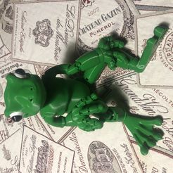 Froggy: la muñeca 3D impresa rana articulación esférica, slst
