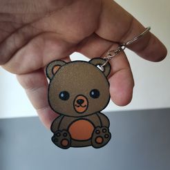 IMG_20230618_181341.jpg STL file Cute bear multicolor keychain・3D printing idea to download