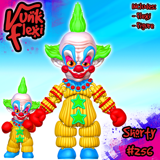CGImages5.png Killer Klowns Shorty MultiColor Flexi Print-In-Place + figure