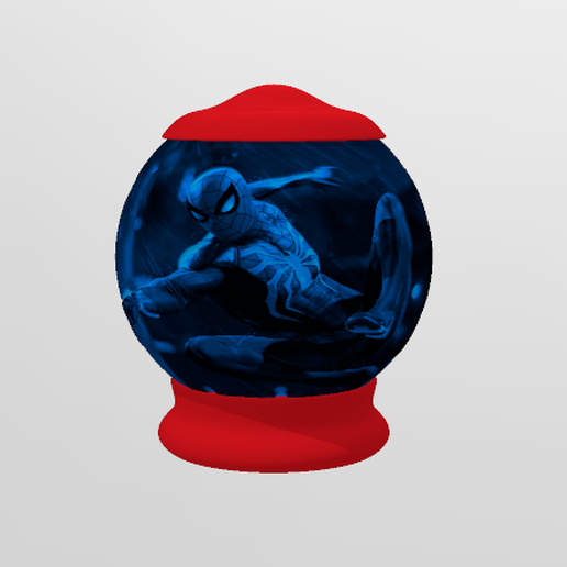 Lamp Litho Spider man 3D model