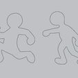 běžci2.jpg 2pcs of cutter running boys
