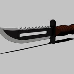 Render-1.jpg Fichier STL Le couteau de survie de Naked Snake (Metal Gear Solid 3)・Idée pour impression 3D à télécharger, Josh_Edgar_Studios
