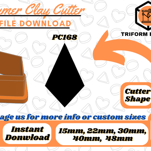Kite Polymer Clay Cutter | PC168 3D model