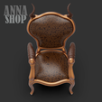 8.png 3D | STL | PRINT | MODEL | CHAIR FOR DOLL | BJD | ARMCHAIR | ROCOCO | INTERIOR | DOLL ROOM | OOAK | RESIN | COLLECTION