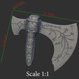 a1.jpg Leviathan AXE Blade Head (No Wood)  - Weapon Kratos - God Of War 3D print model