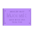 Mjolnir2.stl Mjolnir Nameplate