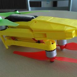 FBBY788IWH393AL.LARGE.jpg Free STL file Foldable drone frame (Mavic look like, body & head alternative) Remix・Design to download and 3D print