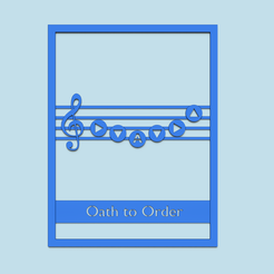 f.png STL file Zelda Songs Panel A6 - Decoration - Oath to Order・3D printable model to download