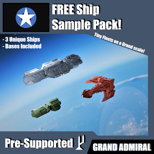 SCI-FI Ships Sample Pack - 1st releases Samples! - Presupported - 3D model önizlemesi