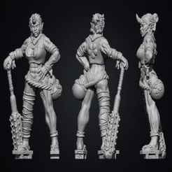 1remake.jpg Free STL file Ogre Troll or oni girl woman. Ogress Remake・3D printer model to download