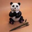 3d-print-panda-pen-holder-cute.jpg Panda-Stifthalter - Bamboo Enthusiast Desk Buddy (3MF & Multi-Part-Dateien enthalten)