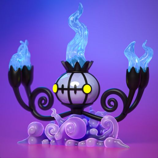 High Quality Chandelure Miniature - 3D Printable STL Model For Tabletop Gaming and Display 3D model preview