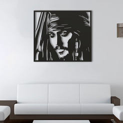 title.png Free DXF file Captain Jack Sparrow・Model to download and 3D print, petgreen