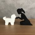 WhatsApp-Image-2023-01-10-at-13.42.41-1.jpeg Girl and her Maltese (tied hair) for 3D printer or laser cut