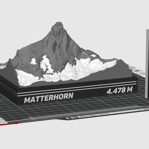 ⛰️ High resolution MATTERHORN SCALE REPLICA・ STL File for 3D printing・Cults