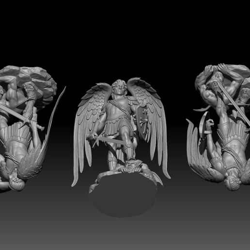 🎨 Saint Michael the Archangel Statute・ STL File for 3D printing・Cults