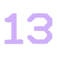 13.stl TERMINAL Font Numbers (01-30)