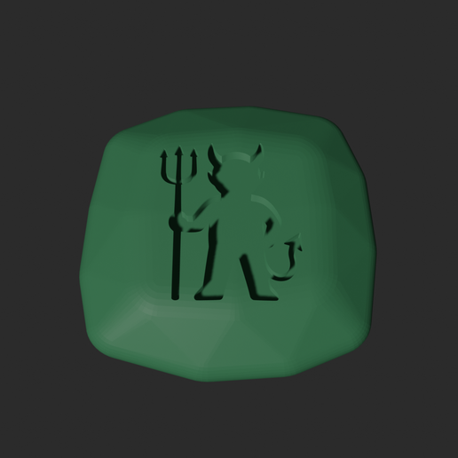 Devil Stone - 3D Printable Game Token