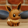 eevee_new.png eevee 4 разные модели чиби милый Печать на месте