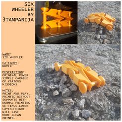 Six-Wheeler_Card.jpg STL file SixWheeler・3D printing template to download