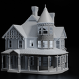 BP1.png N-Scale House 'The Bridgeport' 1:160 Scale STL Files