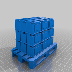 Palettemit27Batt.png 3D-Datei 1/10 1/14,5 1/16 Palette mit 27 Autobatterien kostenlos・3D-druckbares Design zum herunterladen