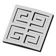 Onlay-relif-Givenchy-logo-04.jpg Square greek key onlay relief logo tile 3D print model