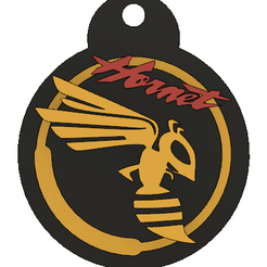 porte-clé-hornet.png STL file Hornet key ring・3D printing idea to download