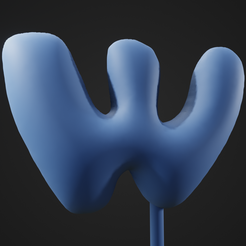 Letter-W1.png Fichier STL Lettre W en dessin animé・Plan pour imprimante 3D à télécharger