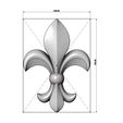 lys-V02-09.JPG Heraldic lily relief for woodworking and plaster moldings 3D print model