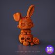 rabbitskeleton-stl-vodoo-3dprintables-stl-ss3dprintables-6.jpg Zombie Bunny STL Skully Snuggle  3d