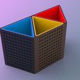 1.jpg Pencil cup - Colorful triangles ( Pencil Holder )